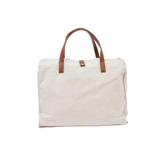 Organic Linen Shoulder Bag - Cream