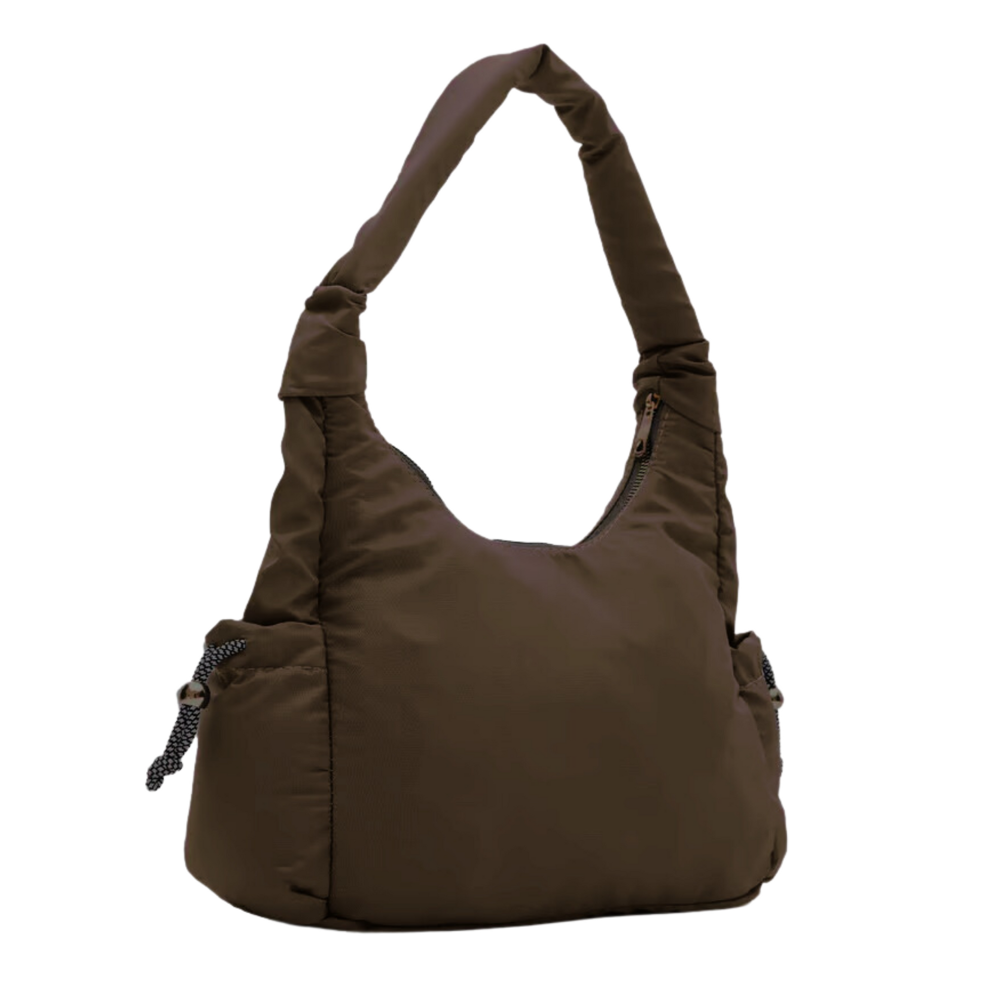 Nylon Shoulder Bag - Coffee – Base'ic Nylon Shoulder Bag - Coffee – Base'ic