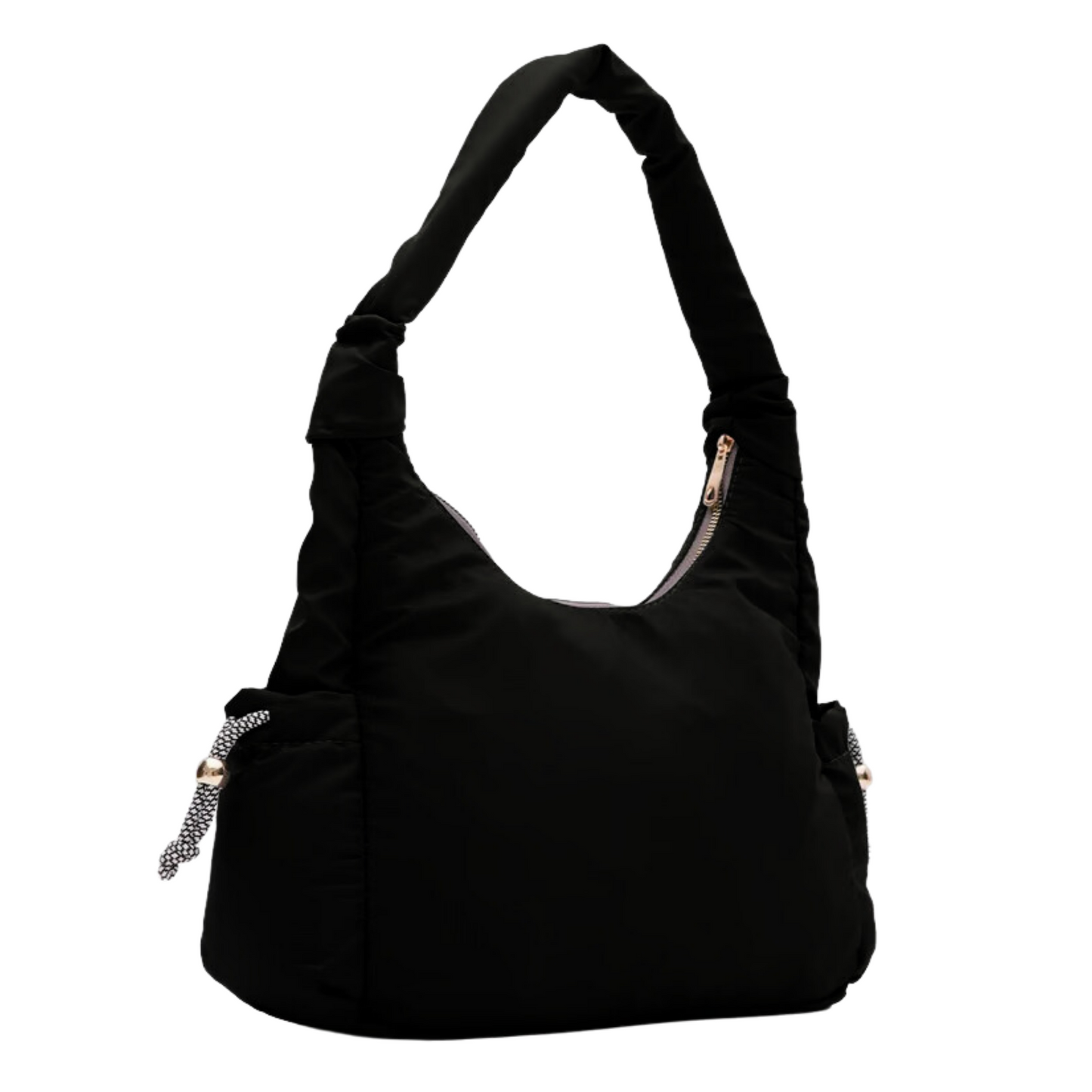 Nylon Shoulder Bag - Black