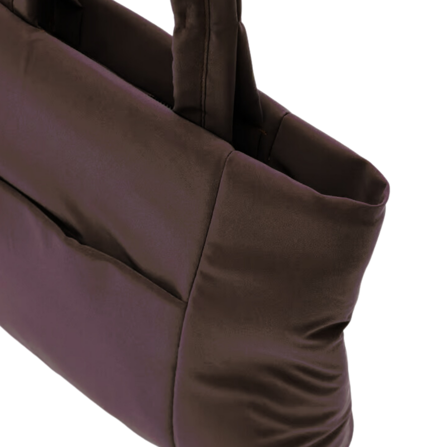 Nylon Puffy Shoulder Bag - Bitter Brown