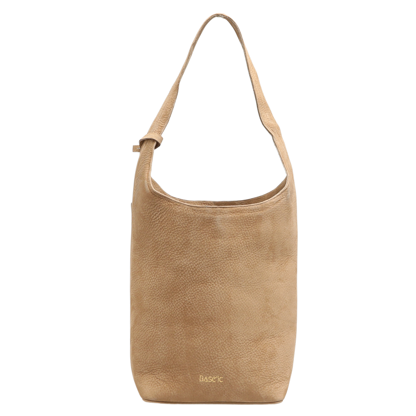 Nubuck Leather Hobo Bag - Sand